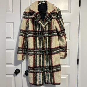 Maison Cinqcent 500 Cozy Plaid Teddy Sherpa Jacket